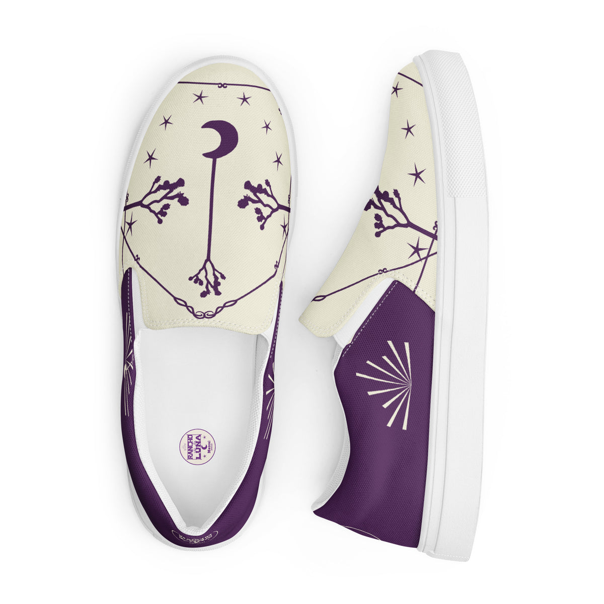 Men’s slip-on canvas shoes in hotsell Purple Diamond